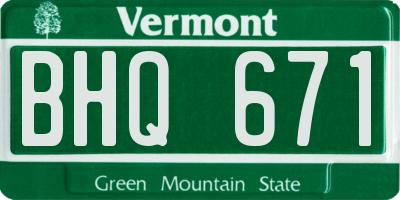 VT license plate BHQ671