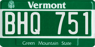 VT license plate BHQ751