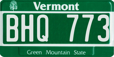 VT license plate BHQ773
