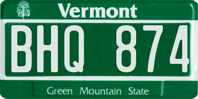 VT license plate BHQ874
