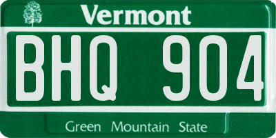 VT license plate BHQ904