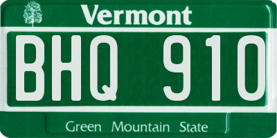 VT license plate BHQ910