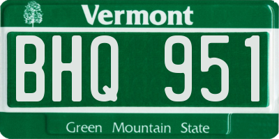 VT license plate BHQ951