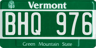 VT license plate BHQ976