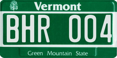 VT license plate BHR004