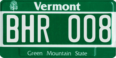 VT license plate BHR008