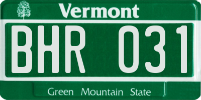 VT license plate BHR031