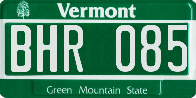 VT license plate BHR085