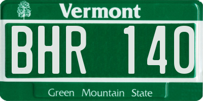 VT license plate BHR140