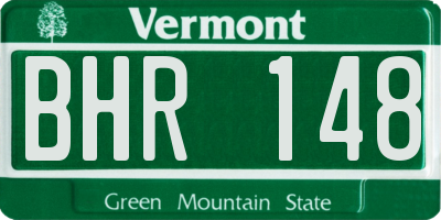 VT license plate BHR148