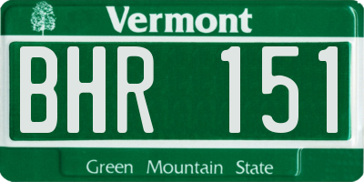 VT license plate BHR151