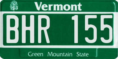 VT license plate BHR155