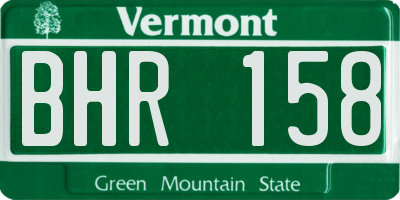 VT license plate BHR158