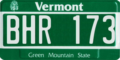 VT license plate BHR173