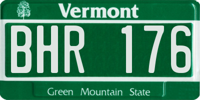 VT license plate BHR176