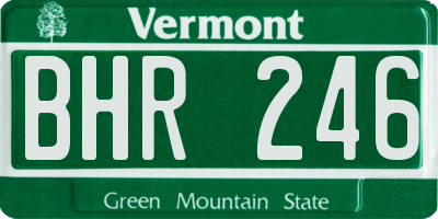 VT license plate BHR246