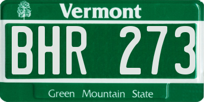 VT license plate BHR273