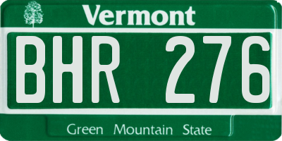 VT license plate BHR276