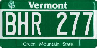 VT license plate BHR277