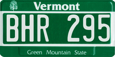 VT license plate BHR295