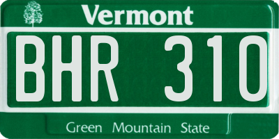 VT license plate BHR310
