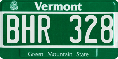 VT license plate BHR328