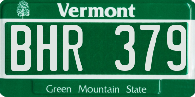 VT license plate BHR379