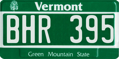 VT license plate BHR395