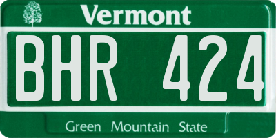 VT license plate BHR424