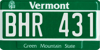 VT license plate BHR431