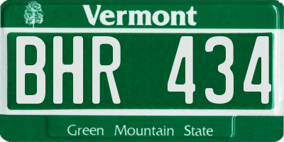 VT license plate BHR434