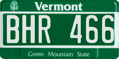 VT license plate BHR466