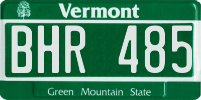VT license plate BHR485