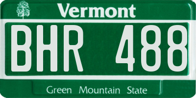VT license plate BHR488