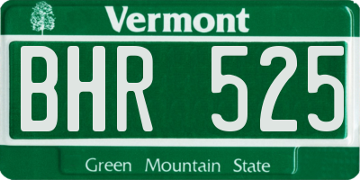 VT license plate BHR525