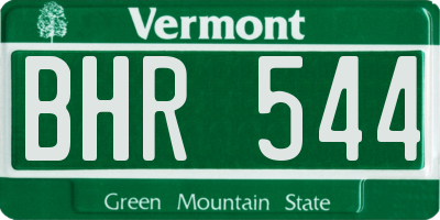 VT license plate BHR544