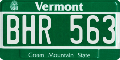 VT license plate BHR563