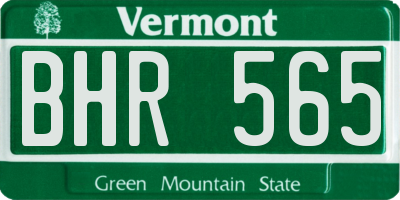 VT license plate BHR565