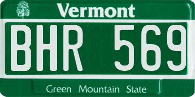 VT license plate BHR569
