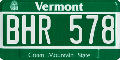 VT license plate BHR578