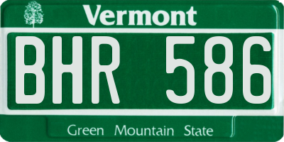 VT license plate BHR586