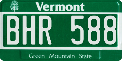 VT license plate BHR588