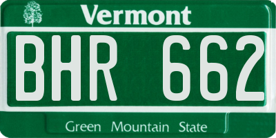 VT license plate BHR662
