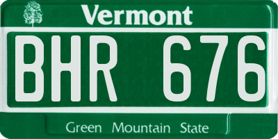 VT license plate BHR676