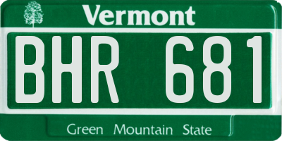 VT license plate BHR681
