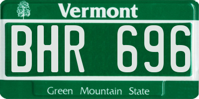 VT license plate BHR696