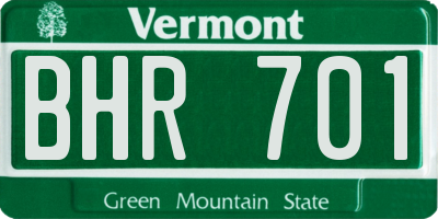 VT license plate BHR701