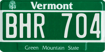 VT license plate BHR704