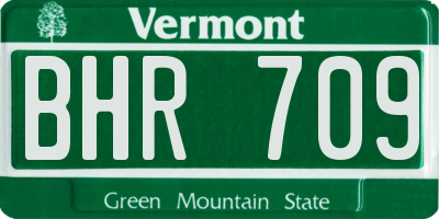VT license plate BHR709