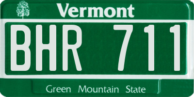 VT license plate BHR711